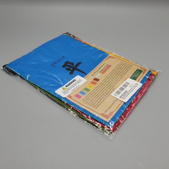 Handmade Tibetan Affirmation Prayer Flags Peace Happiness Courage Love Wisdom - Picture 6 of 7